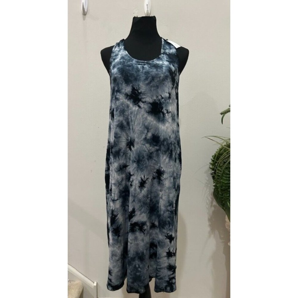 NWT Lane Bryant Women's Blue Tie Dye Crochet Tank Dress Stretch Dress Size 18/20 - Picture 1 of 6